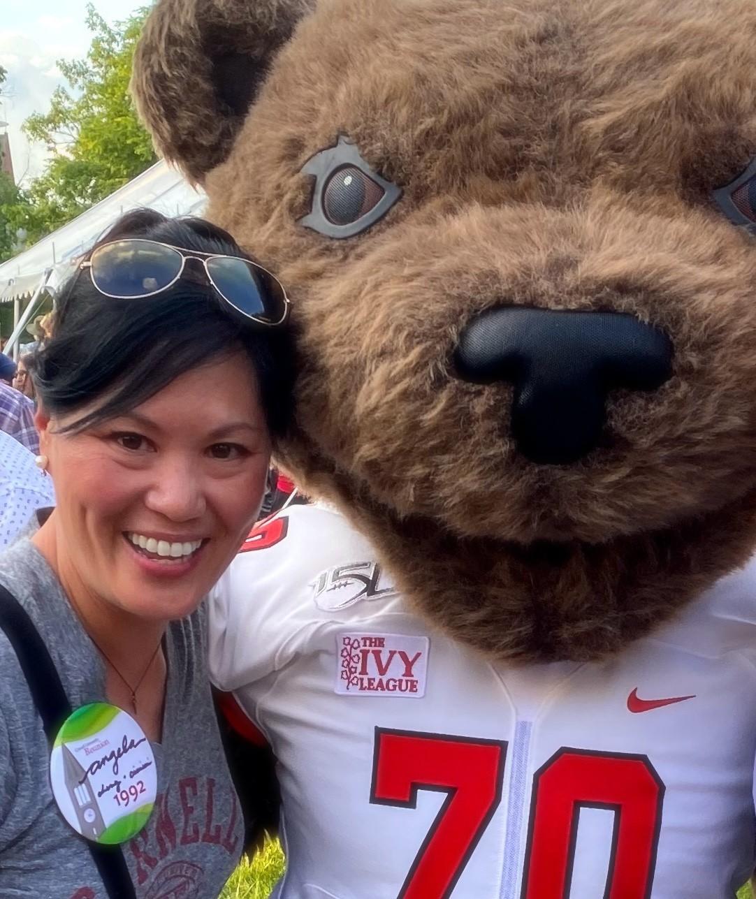 Angela Cheng-Cimini '92 with Touchdown