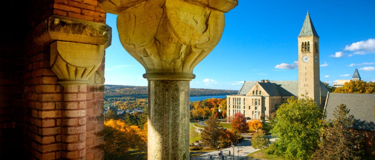 Cornell campus picture in the fall 