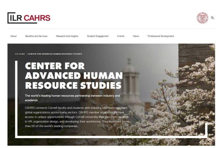 CAHRS website home page