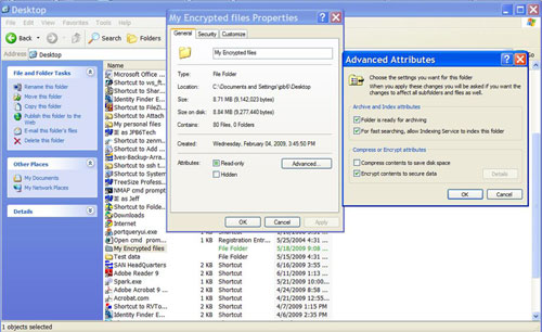 encrypted folder windows 10